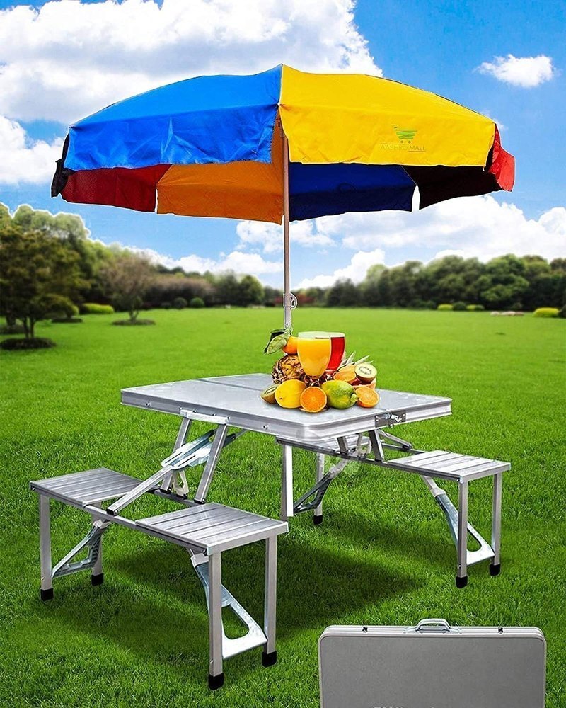 Outdoor picnic table