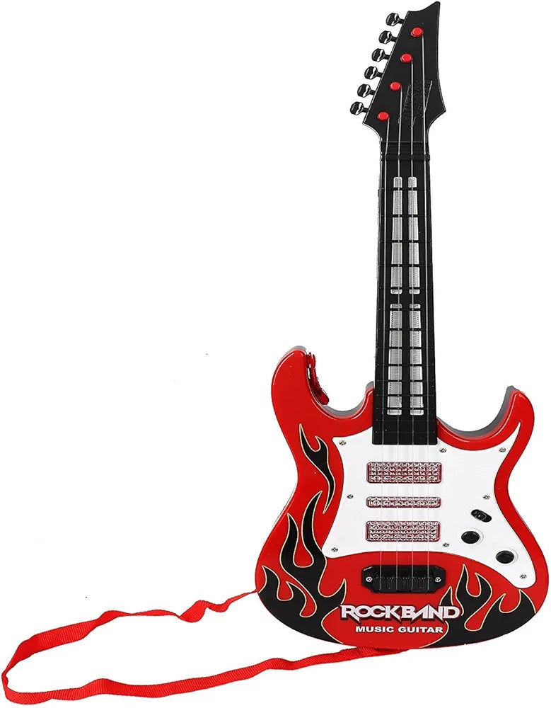 Rock Band Musical Plastic Guitar for Kids