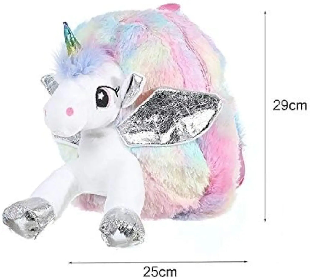 Unicorn 3D Soft Rainbow School Bag