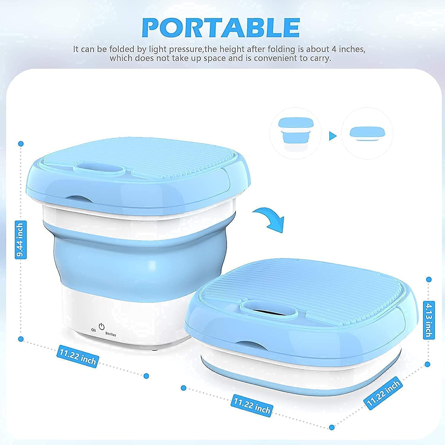 Folding mini washing machine