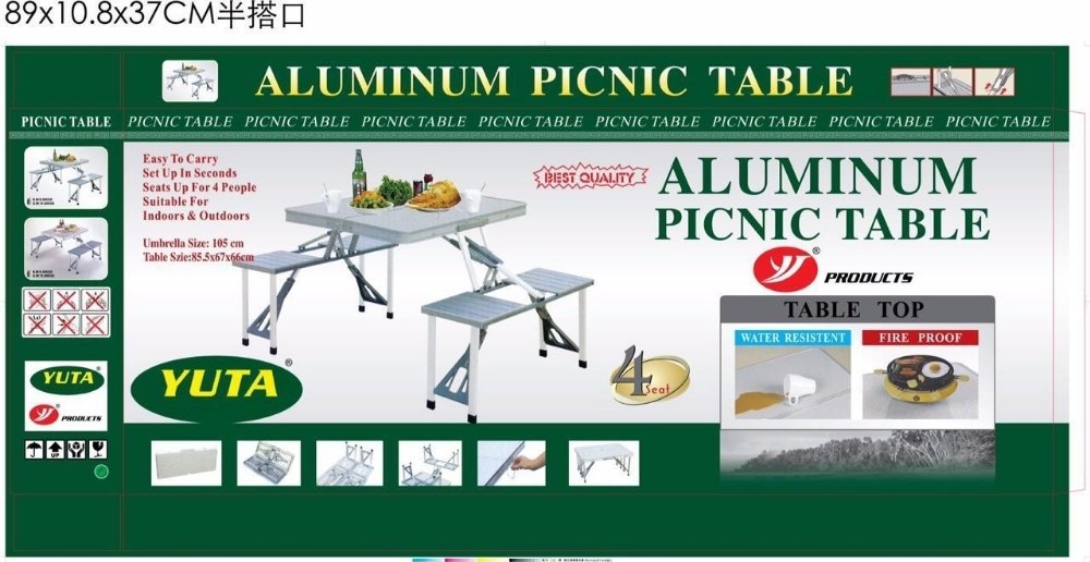 Outdoor picnic table
