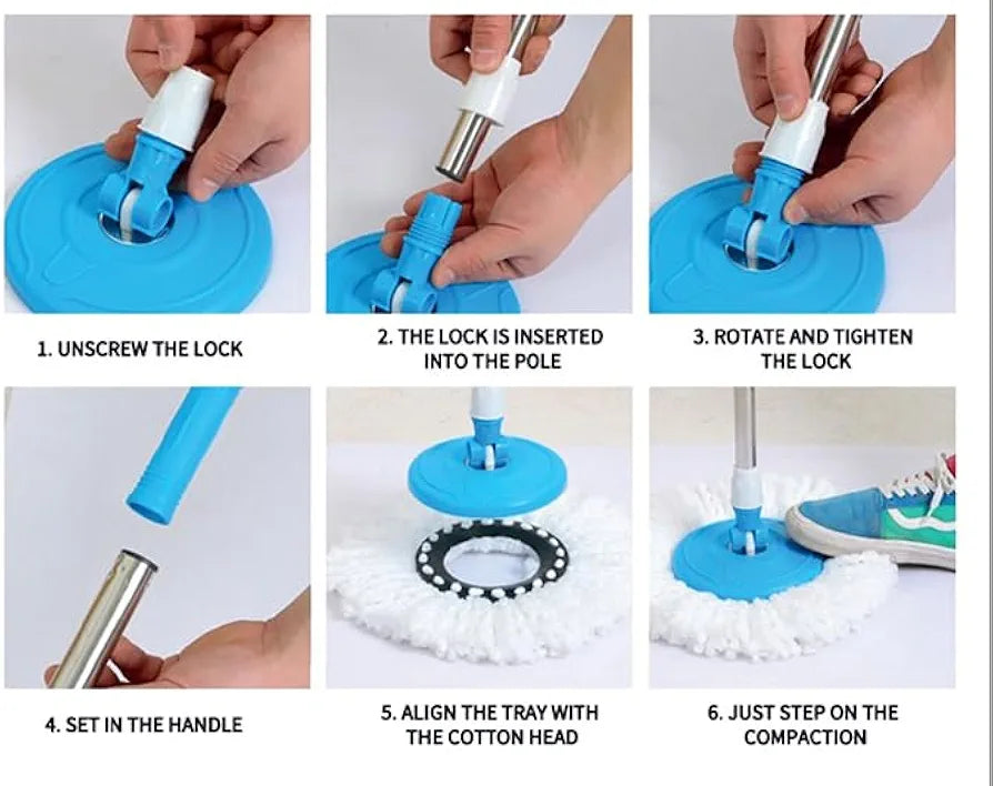 Supraa Win Easy Quick Spin Mop with Plastic