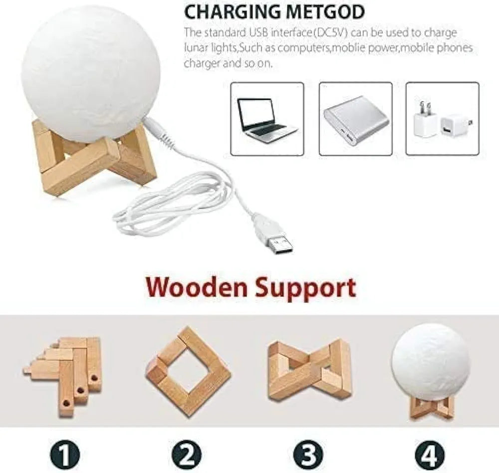 3D moon lamp