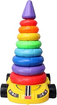 Stacking Rings Wheel Toy