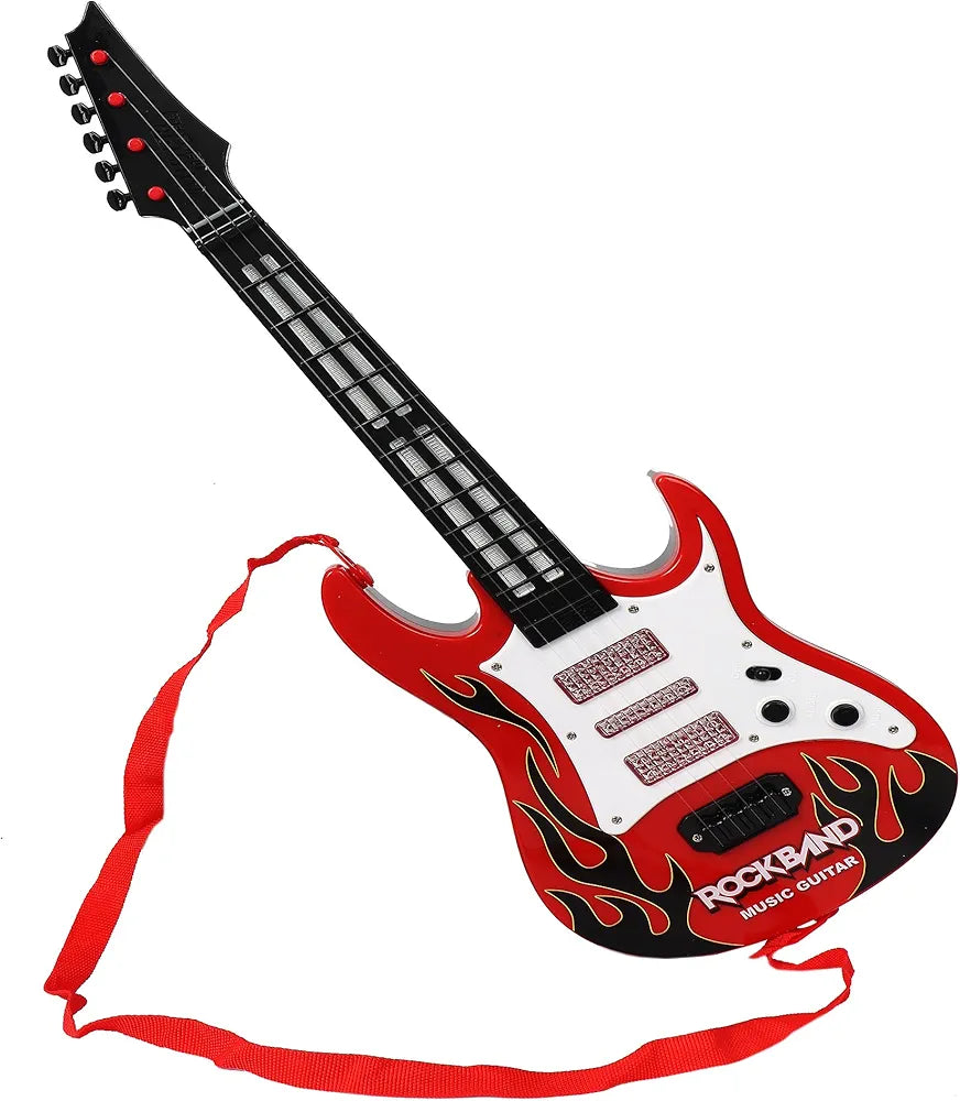 Rock Band Musical Plastic Guitar for Kids