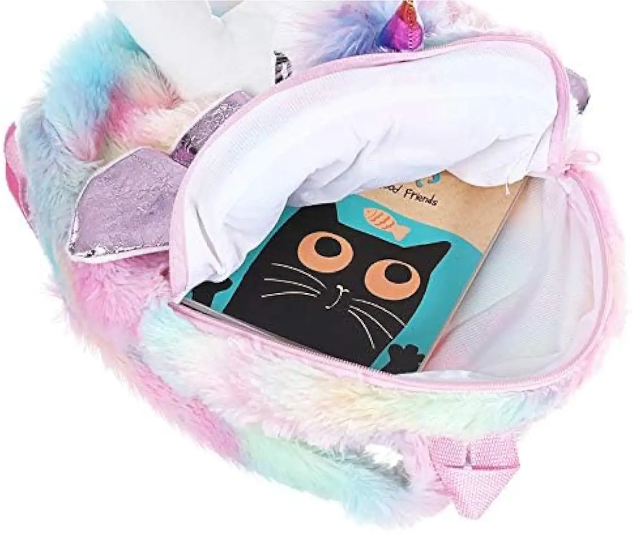 Unicorn 3D Soft Rainbow School Bag