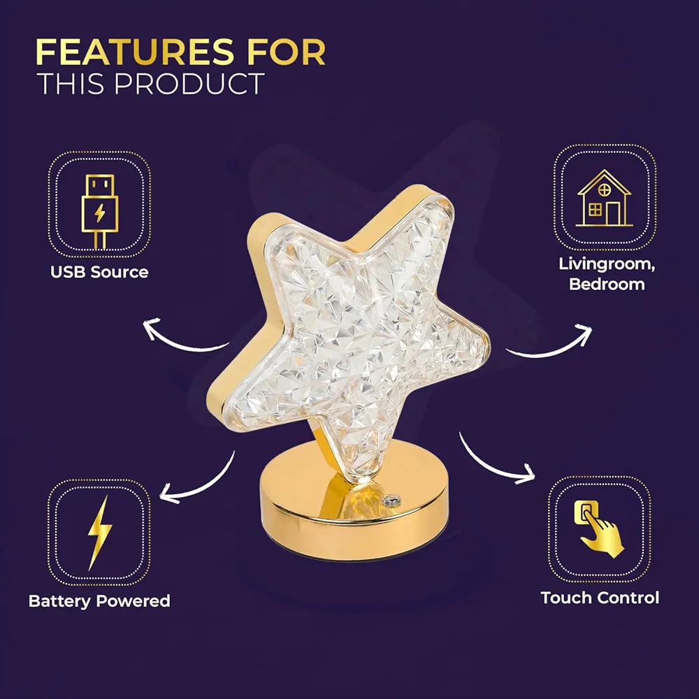 Star moon table lamp