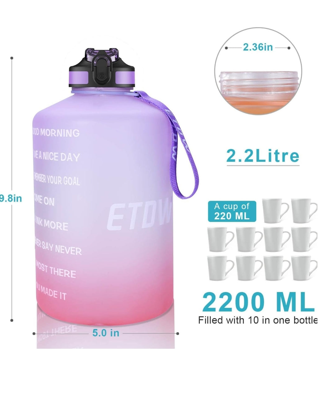 Sports gym bottle
