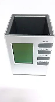 Pen Stand with Digital Clock/Room Thermometer