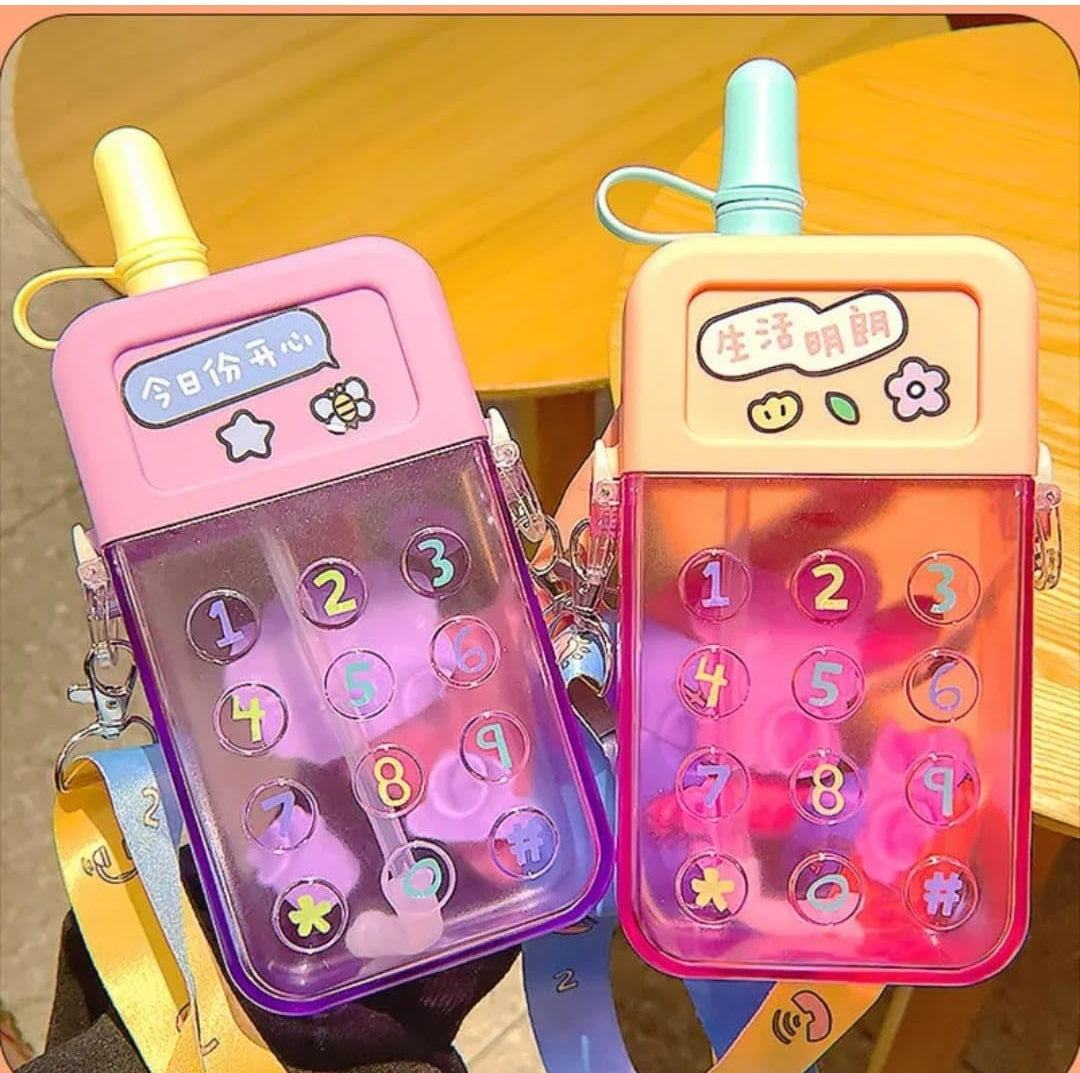 Phone sipper water bottle