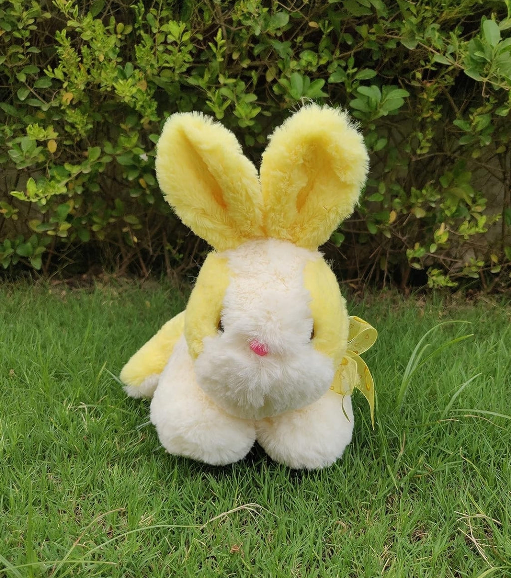 Cute Bunny rabbit yellow white