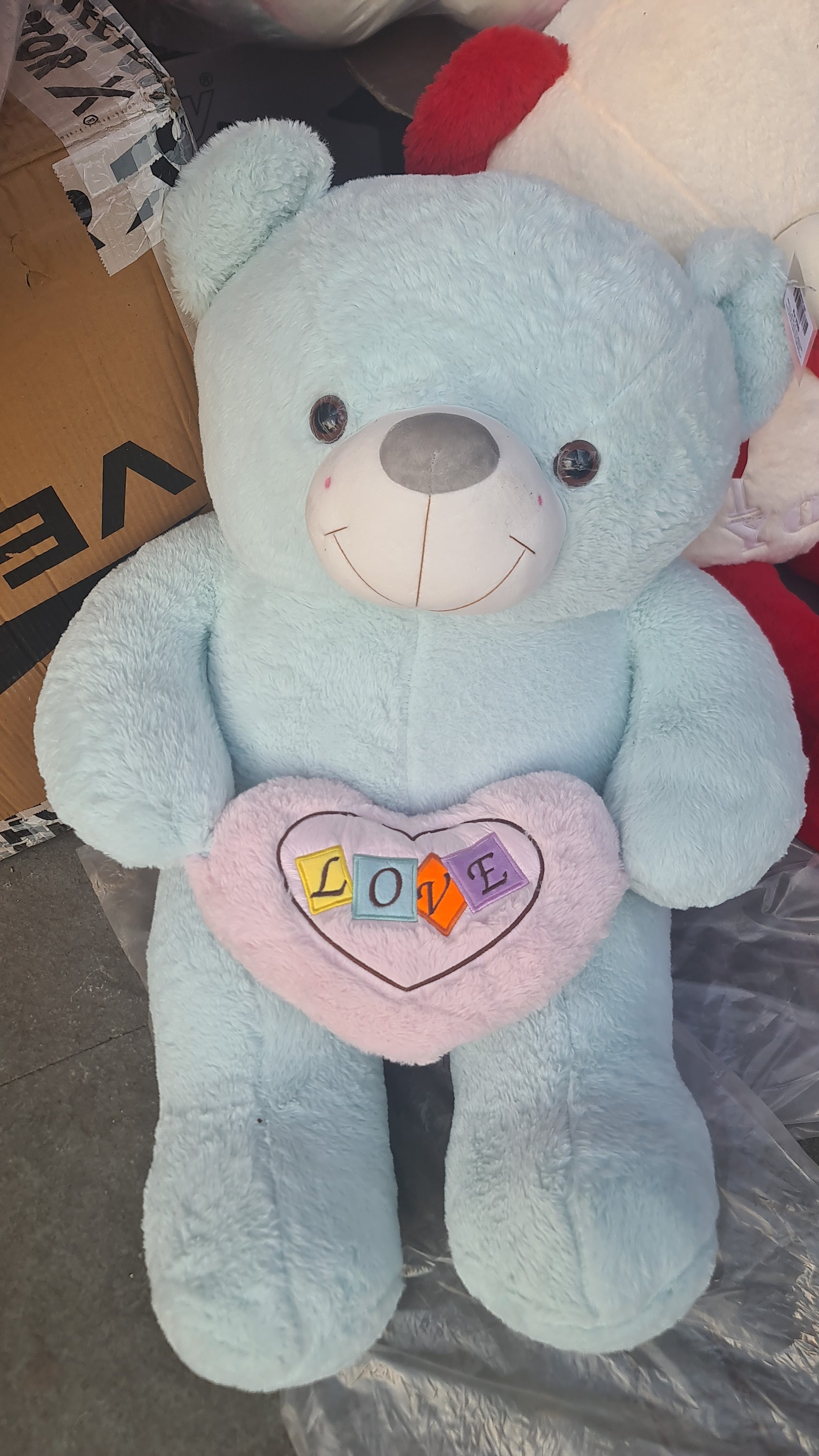 Soft green teddy love