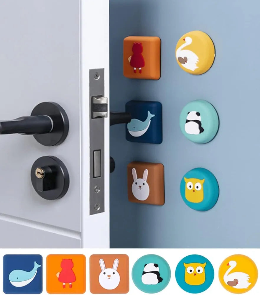 Wall Door Handle Stopper Set